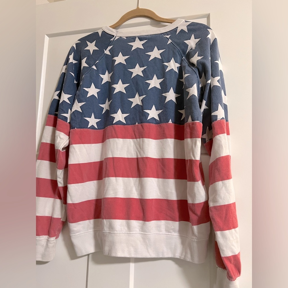 Planet Hollywood American Flag Crewneck Sweatshirt